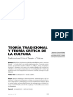 Teoria Tradicional y Teoria Critica de La Cultura Santiago Castro Gomez