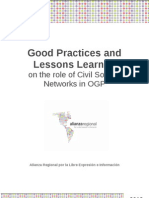 Good Practices in OGP- Networks Alianza Regional & Transparencia Internacional (WBI Word Bank Institute)