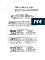 Tablas de Vocabulario Hebreo