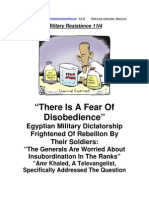 Military Resistance 11I4 the Generals Fear Disobedience 