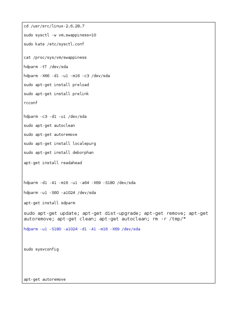 Linux Performance Tuning Commands | PDF | Computers