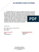 O.E.E. - Calculos de Tempo Quantidade e Indices de Produção