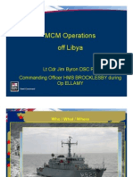 Royal Navy MCM Operations Misrata
