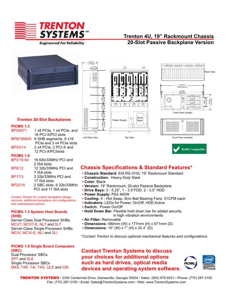 20-Slot Passive Backplane Chassis | PDF | Computer Hardware | Office ...