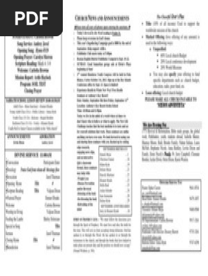 Church Bulletin