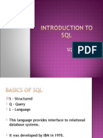 Introduction To SQL