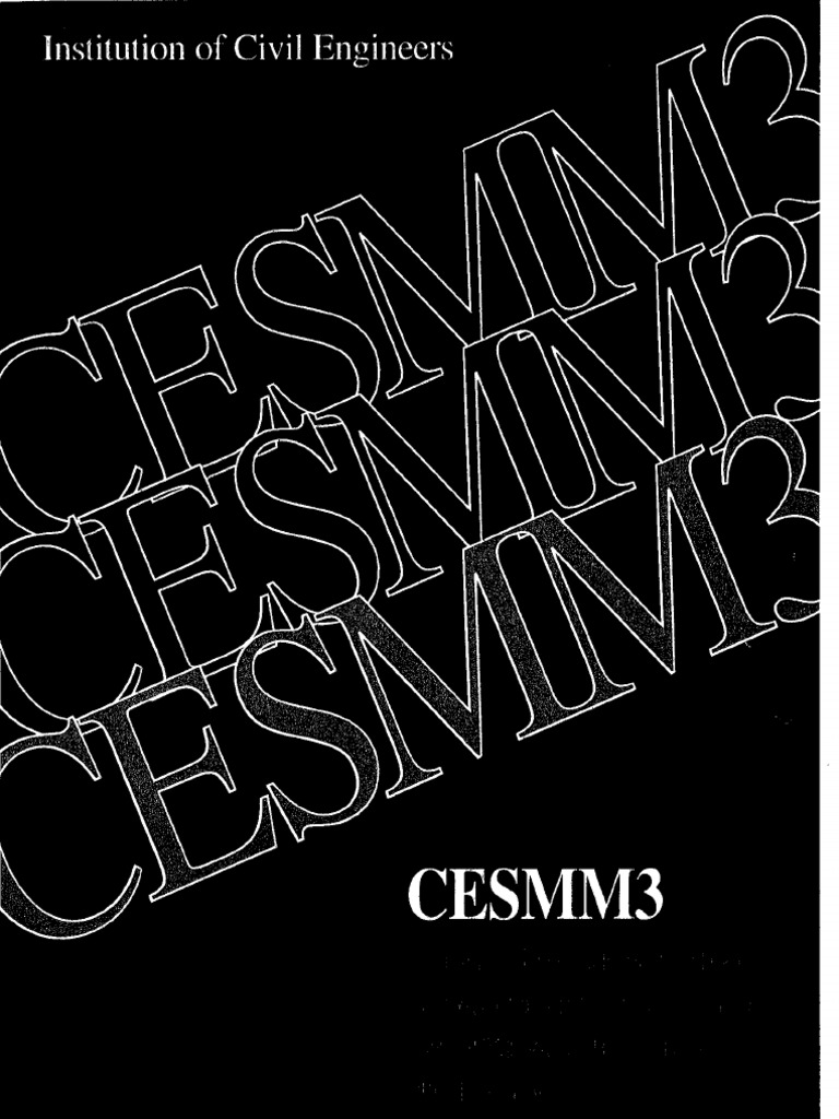 CIVIL ENGINEERING STANDARD METHOD OF MEASUREMENT intelligence overview