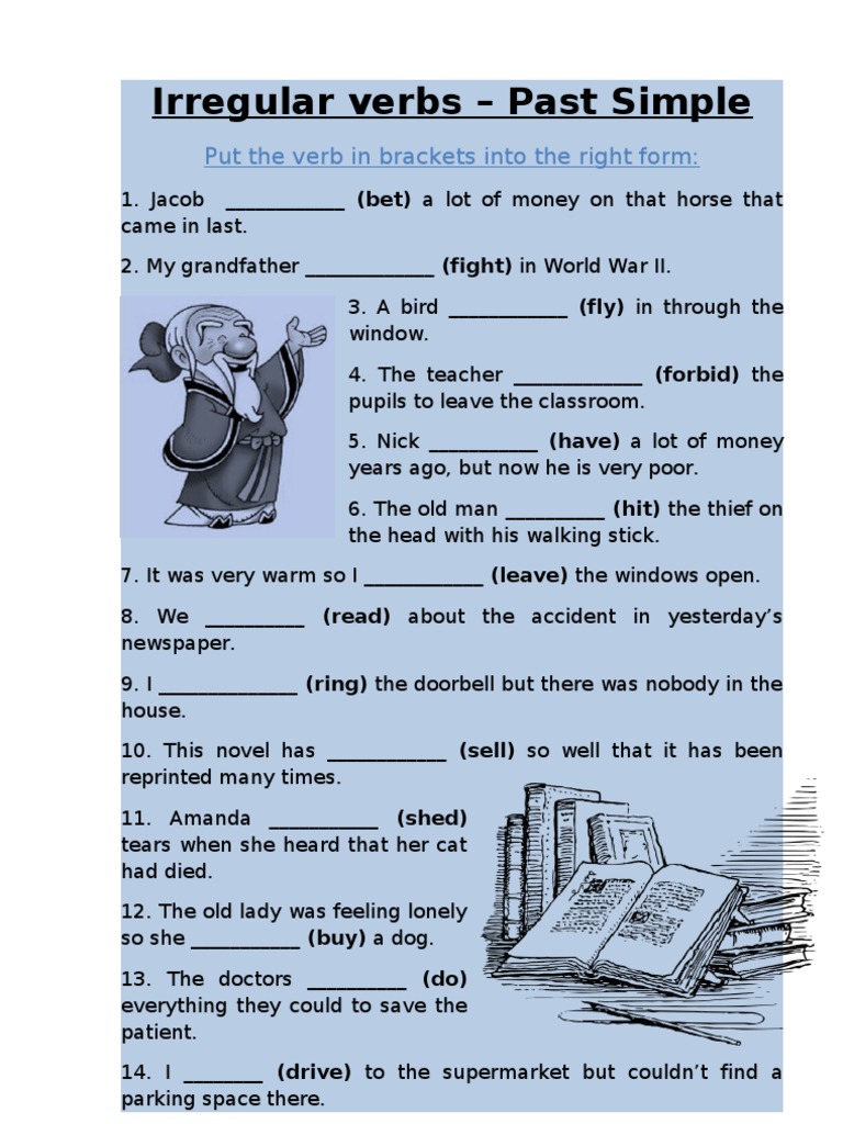 Irregular Verbs Practice | PDF | Games & Activities