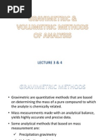 Chapter 9 & 10 Chamistry - Gravimetric Analysis & Volumetric Analysis