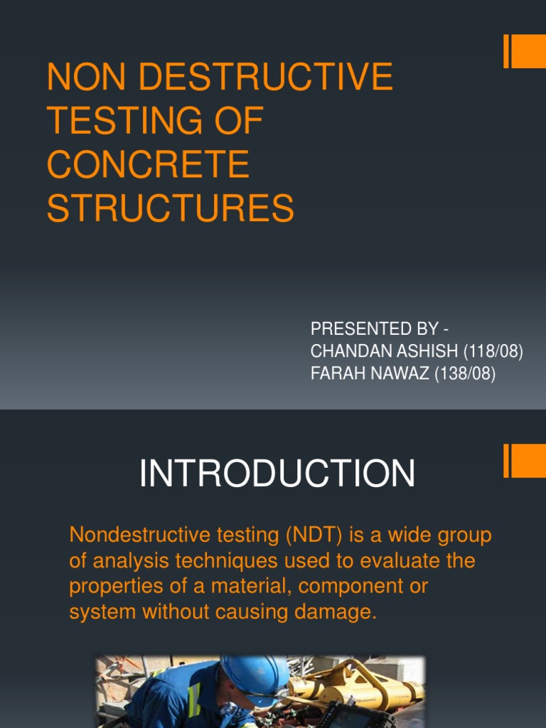 NON DESTRUCTIVE TESTING OF CONCRETE STRUCTURES PPT Radiography Concrete