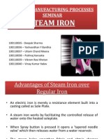 Steam Iron: MM 433: Manufacturing Processes Seminar