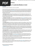 6 Leadership Mistakes to Avoid