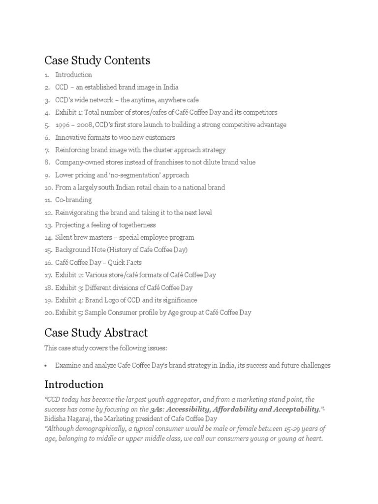 Cafe Coffee Day Brand Strategy Analysis | PDF | Coffeehouse | Retail
