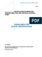 Guideline for HACCP Certification