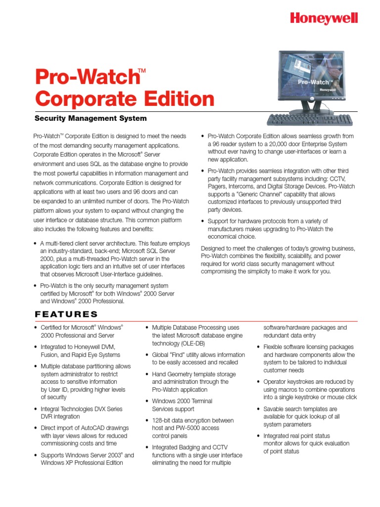 Pro-Watch Corporate Edition: Security Management System | PDF | Windows ...