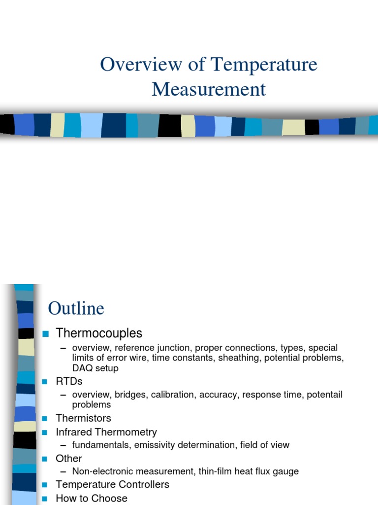Temperature Measurement Techniques | PDF | Thermocouple | Physical ...