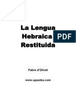 Fabre d Olivet La Lengua Hebrea Restituida