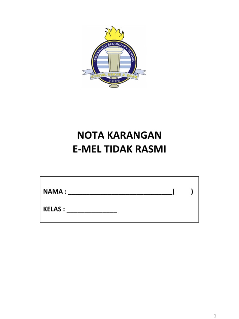 Nota Emel Tidak Rasmi Pdf