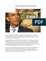 Op/Ed- Syria - Israeli Foreign Policy by Proxy
