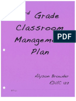 Classroom Management Plan