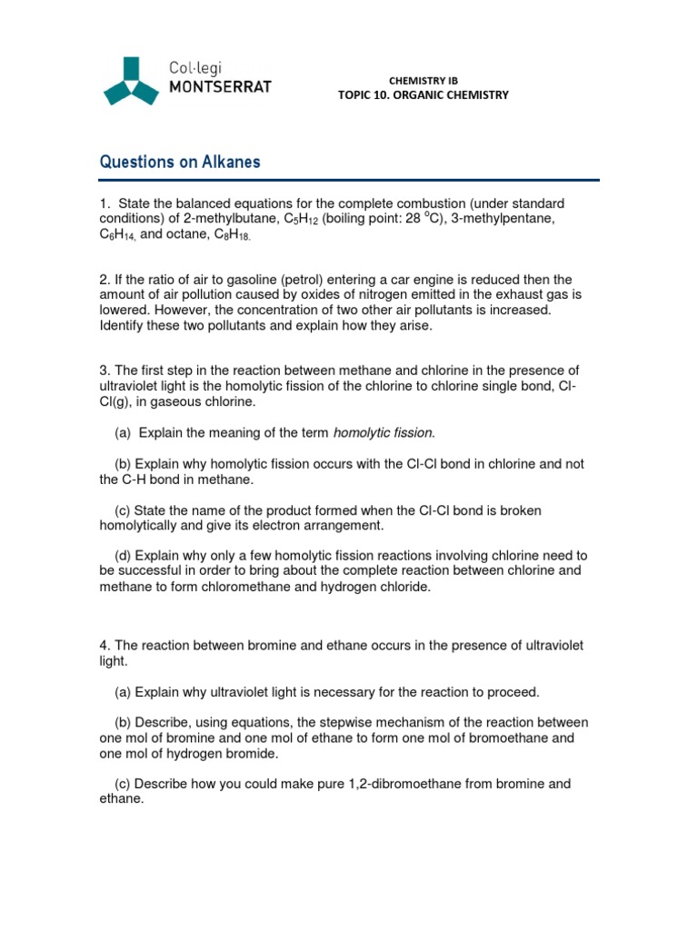 What is the balanced equation for the combustion of butane?