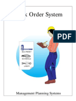 Work Order System: Management Planning Systems