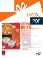June Deal: Get 1 Regular Pizza + 2 Soups & 2 Drinks For Only