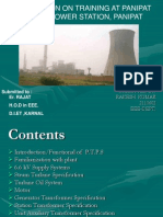 Presentation On Training at Panipat Thermal Power Station, Panipat