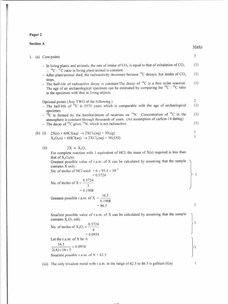 2005 AL Chemistry Paper II Marking Scheme | PDF