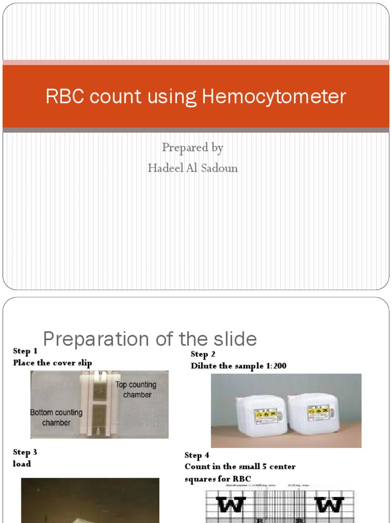 Manual Rbc Count Using Hemocytometer – HPPBMT