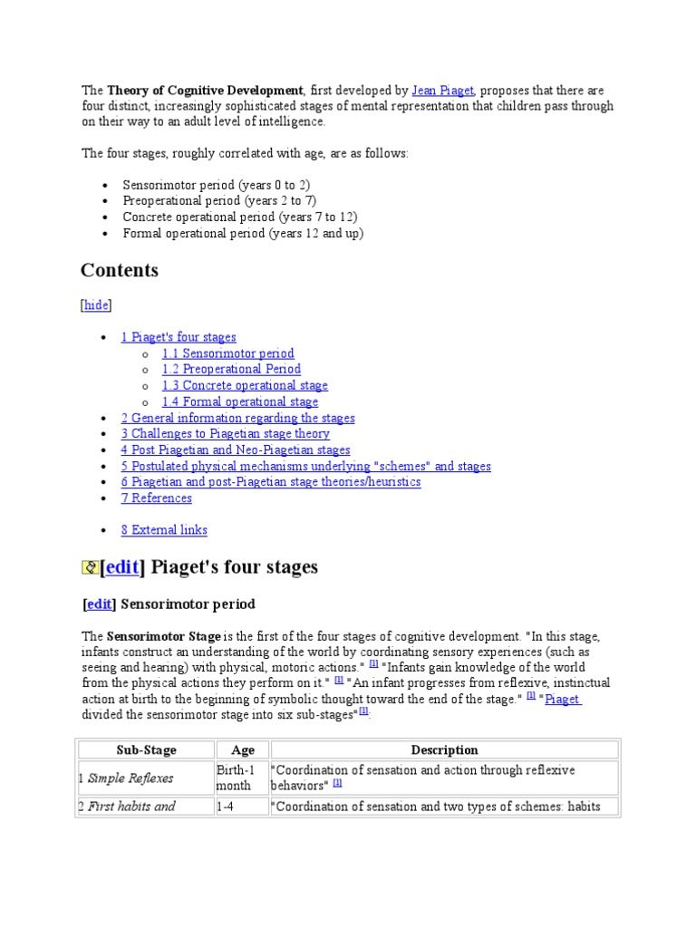 The Theory of Cognitive Development | PDF | Cognitive Development | Thought