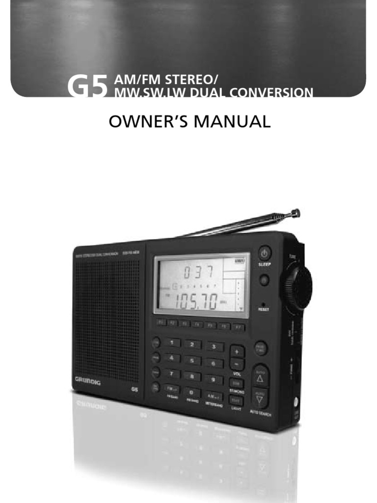 Grundig G5 Manual | Battery Charger | Radio Broadcasting