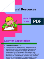 Natural Resources: Write On Grade