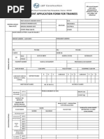 LNT Trainee Entrance Form