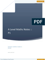 A Level Maths P 1 Notes