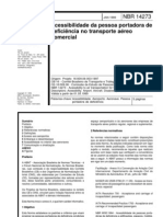 NBR 14273 - 1999 - Acessibilidade Da Pessoa Portadora de Deficiência No Transporte Aéreo Comercial