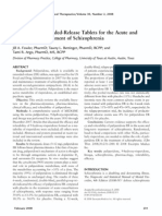 2008 - Paliperidone Extended-Release Tablets For The Acute and Maintenance Treatment of Schizophrenia