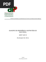 Quadro de Referência Estratégico Nacional - Portugal 2007-2013 Avaliação Ex-ante (Ministério do Ambiente)
