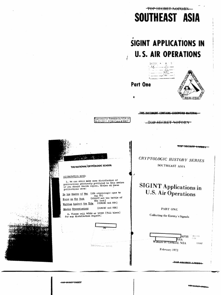 SIGINT Applications in U.S. Air Operations Part 1: Collecting The Enemy ...