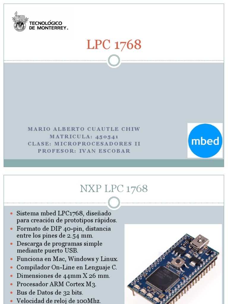 Conexión y uso del LPC 1768 | PDF | USB | Protocolos de capa física