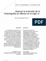Notas para observar la evolución de la historiografía en México en el siglo XX-Guillermo Zermeño Peña