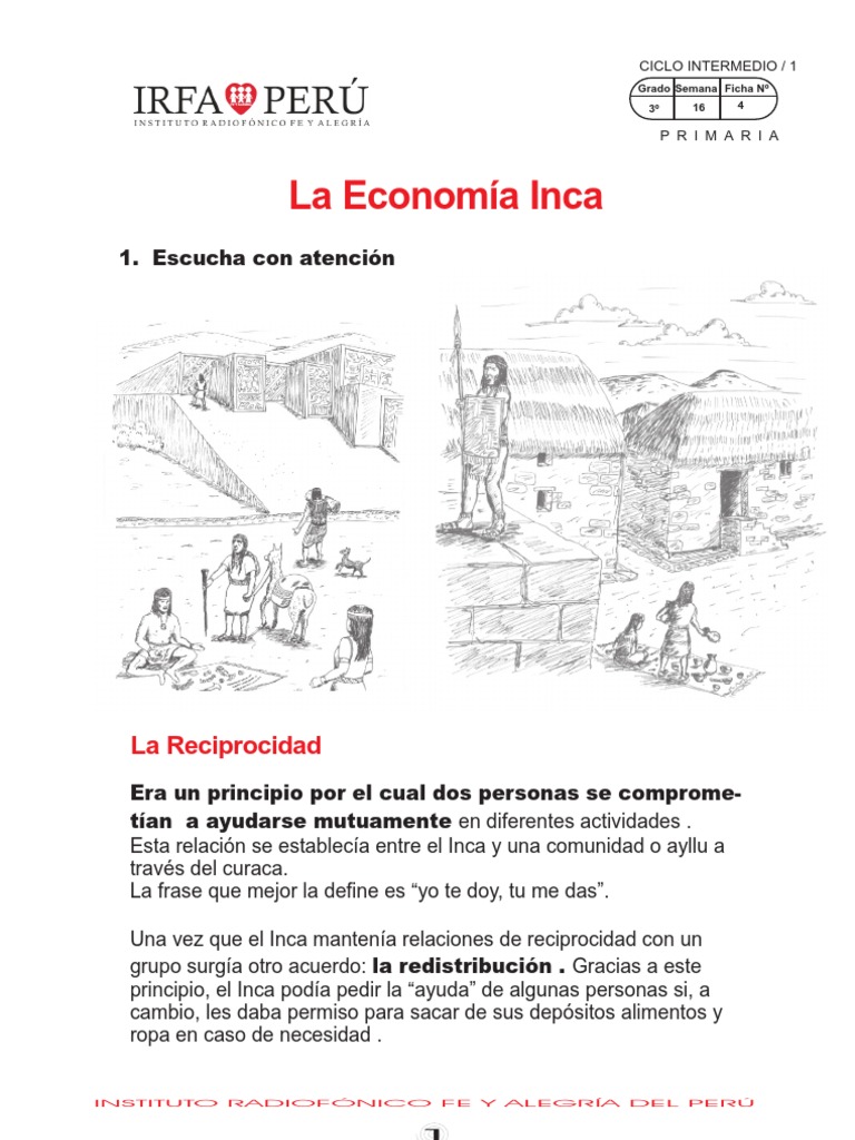 Agricultura De Los Incas Para Colorear