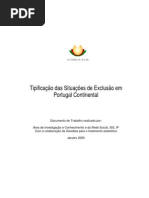 Tipificação das Situações de Exclusão em Portugal Continental - 2005