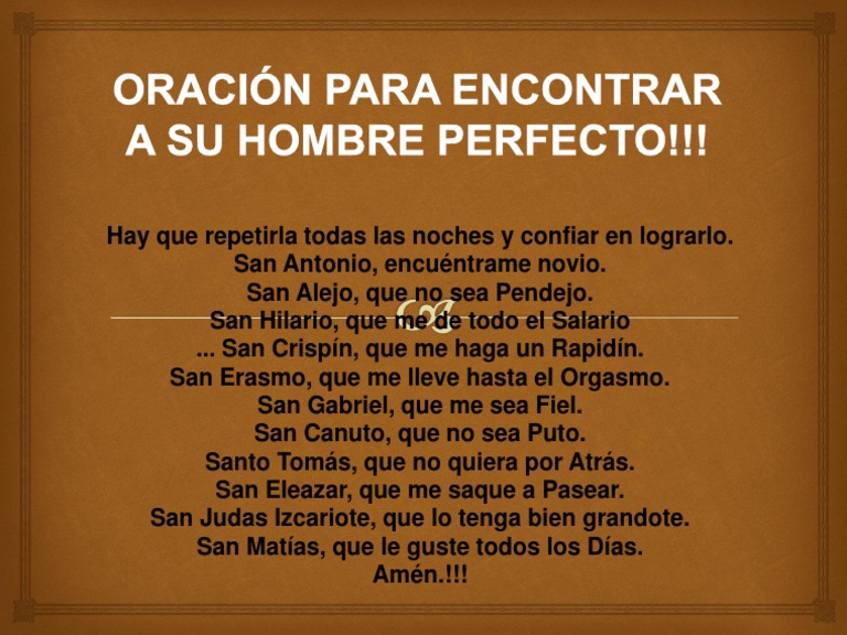Oraciones para atraer un buen hombre | PDF