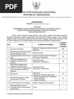 Download CPNS Badan Pertanahan Nasional 2013 by Prima Tour SN166375800 doc pdf