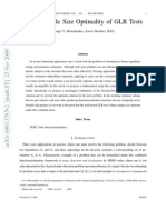 Finite Sample Size Optimality of GLR Tests