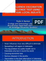 Avian Influenza Vaccination and Challenge Test Using Subtipe H5N1 Local Isolate