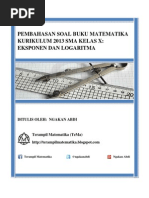 Download Pembahasan Soal Buku Matematika Kurikulum 2013 Eksponen Dan Logaritma by Moch Avel SN166394021 doc pdf