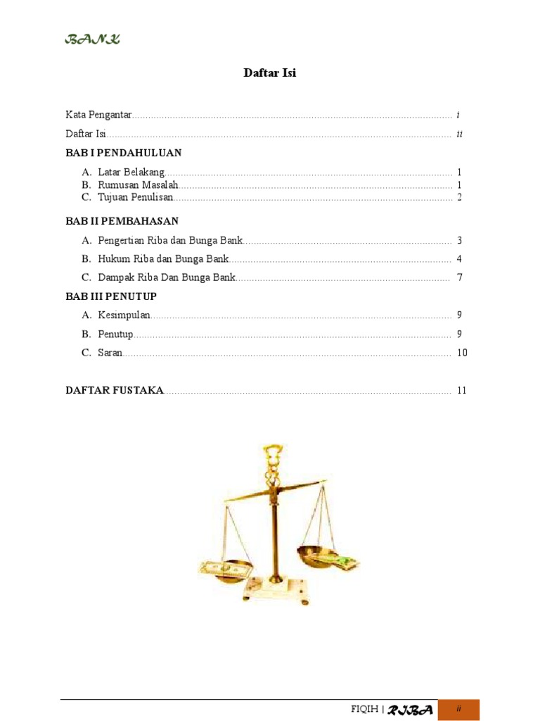 Daftar Isi Makalah Fiqih