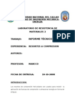 Análisis de resortes helicoidales a compresión